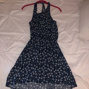 Floral blue summer dress